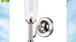 Carroll 1 Light Semi-Flush Wall Light Finish: Polished Nickel