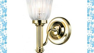 Elstead Lighting BATH/CARROLL1 PB Polished Brass Carroll1 One Light Modern Bathroom Wall Sconce