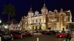 Monaco, Monte Carlo, 04 09 2015: Casino Monte-Carlo in the night, view from hotel de Paris