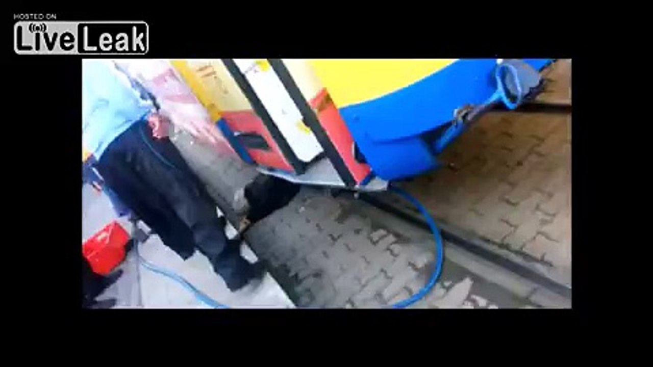 Old Lady Cut It Half By Tram In Romania
