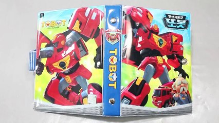 장난감 만화 또봇 R 미니 디자인 수첩 다이어리 동영상 Tobot 차