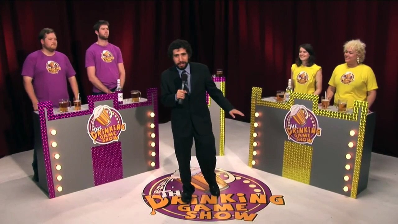 The Drinking Game Show Trailer: Brains vs Booze.  Vodka, Trivia, Beer Pong and Messy Silly Fun