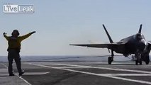 F-35C Lightning II Makes Long-Overdue First Carrier Landing