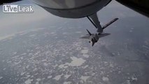 Aerial Refueling Several Fighter Jets