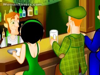 A Scotsman goes into an Irish Bar - Women Comedy Cartoon Joke