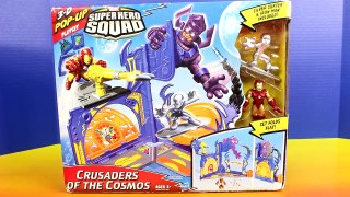 Marvel Superhero Squad Crusaders of the Cosmos 3 D Pop Up Playset Iron Man Electro