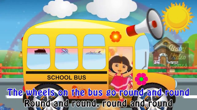 Wheels On The Bus Dora the Explorer Nursery Rhymes Kids songs