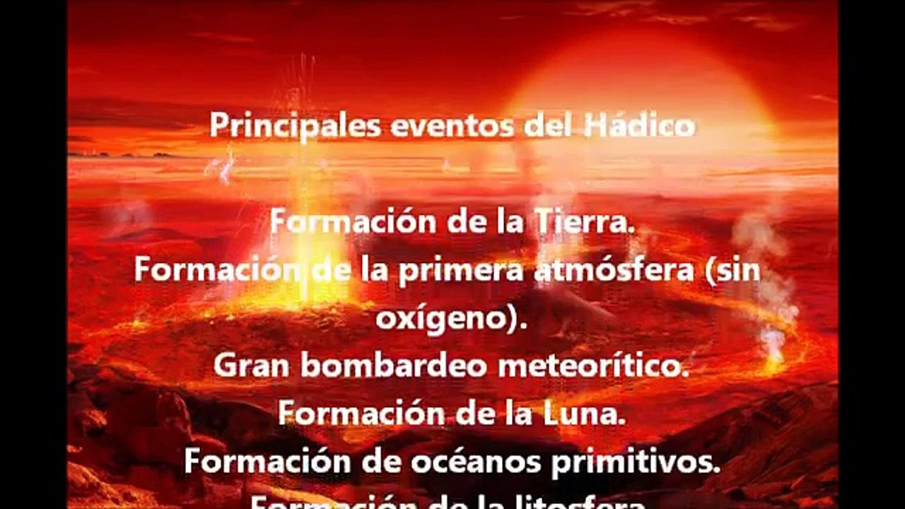 Las eras geológicas (Del Hádico al Cuaternario)