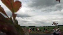 F16 Flies Extremely Close to the Heads of Spectators at an Air Show in the United Kingdom