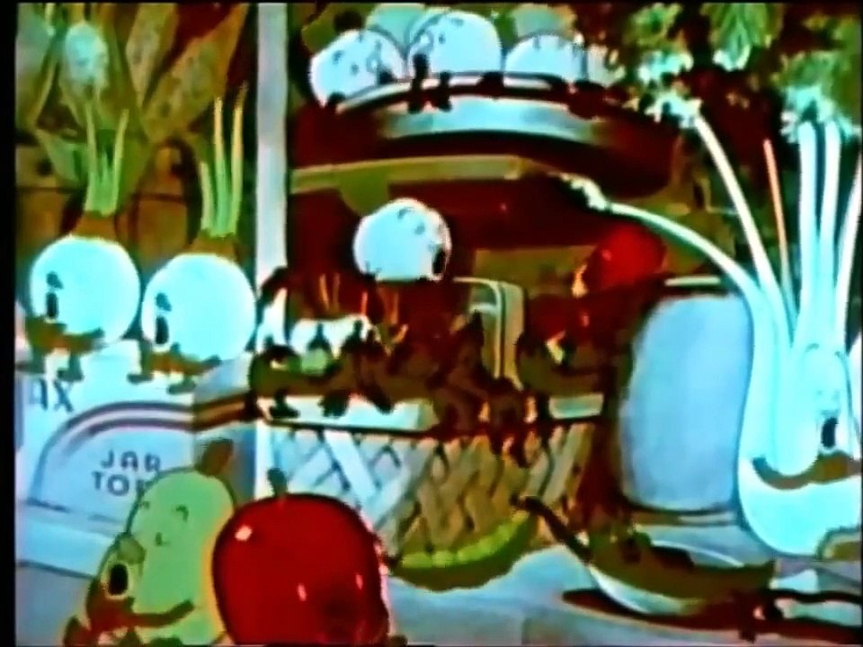 Fleischer cartoon   Color Classic   The Fresh Vegetable Mystery 1939) (old cartoon public domain)