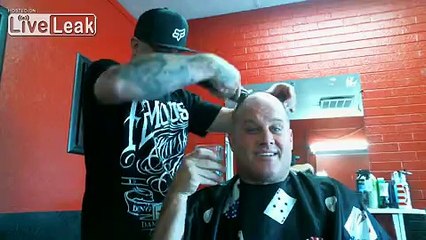 SHOENICE EATS HIS HAIRCUT IN A BUDWEISER