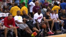 Lebron James he did again hits Seated Sideline shot