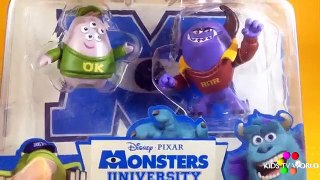 Disney Pixar Monsters University Toys!!! Scott  Squibbles  Johnny Worthington III