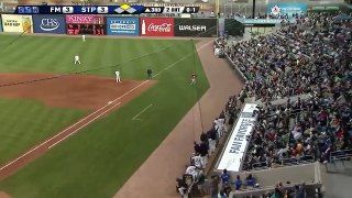 Amazing One Handed Catch of Flying Bat by a Fan