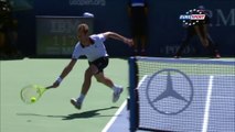 GASQUET bypasses the net and marks a nice point