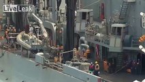 How to Replenish Supplies for an Aircraft Carrier - Resupply At Sea