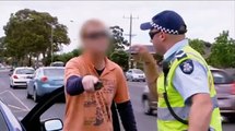 Bogan loses his shit when pulled over by cop