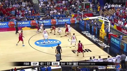 Nemanja Bjelica 24pts Highligts   Spain vs  Serbia   EuroBaske