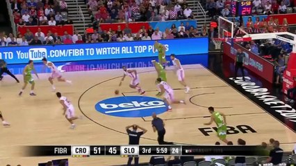 Bogdanovic Falls Hard to the Floor   Croatia vs  Slovenia   Eu