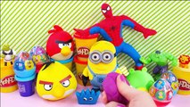 Sofia the First Peppa Pig Spiderman Minions Juega huevos sorpresa doh huevos de plástico Hello Kitty