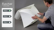 De opvouwbare design stoel Flux chair van Flux is ontworpen door Tom Schouten en Douwe Jacobs.