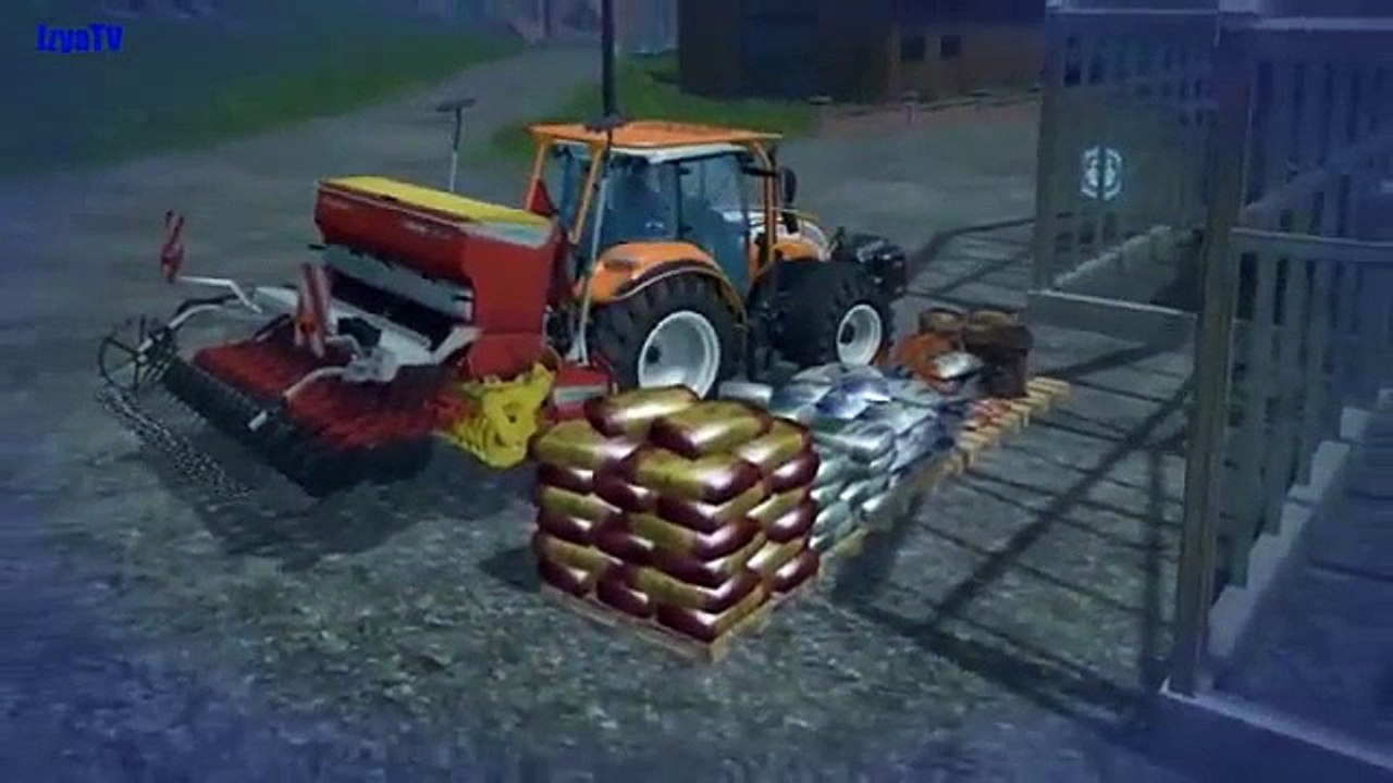 Orange tractor | Tractors for children | Crop field | Cartoon about the tractor