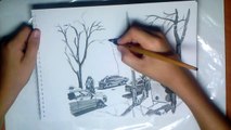 Speed drawing  graphics / Рисунок Тушь, перо 