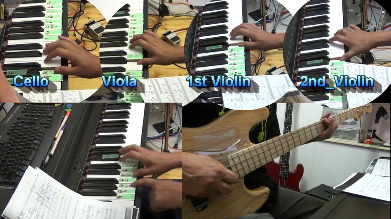 Alone strings quartet add rhythm section