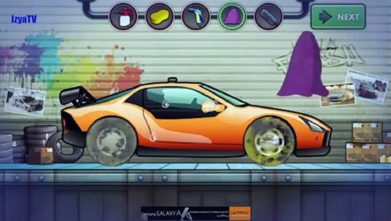 Cartoon about cars : Orange machine : Bande dessinée sur les voitures