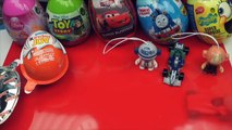 10 Surprise Eggs Kinder Surprise Kinder Joy Disney Pixar Cars 2 Spongebob