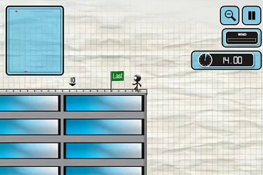 Stickman Base Jumper - Stage 1 - Jump 10 - Time Out