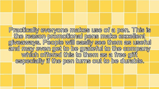 On Planning The Production Of Promotional Pens