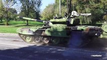 Serbian Tank M84 (T-72) Brutal Acceleration Takeoff - Military Parade Belgrade 2014