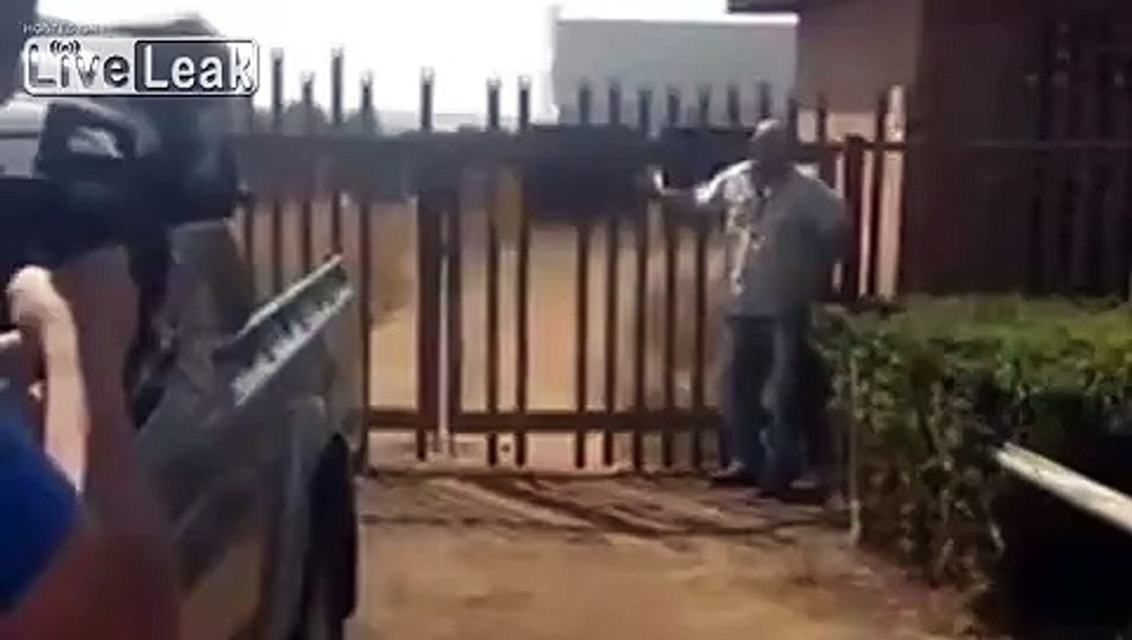 Man get shot with frozen paintball.