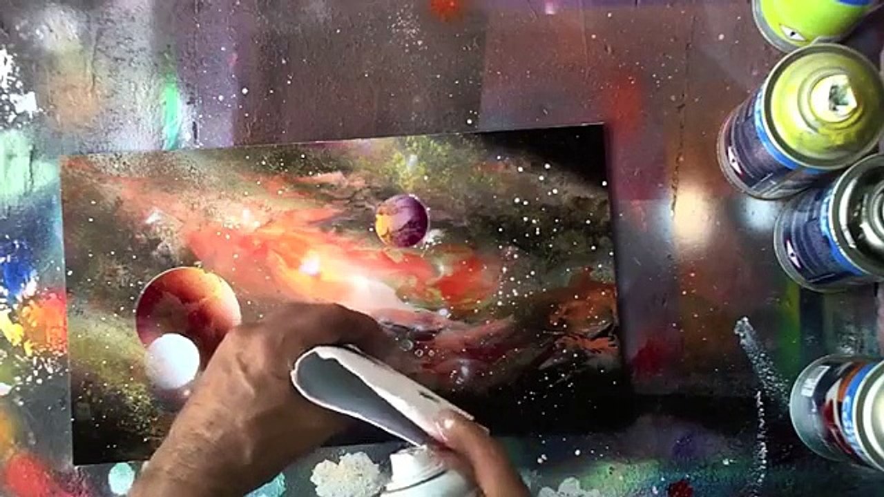 How to spray paint landscapes, swamp, galaxy,mountains and more july 2015 preview