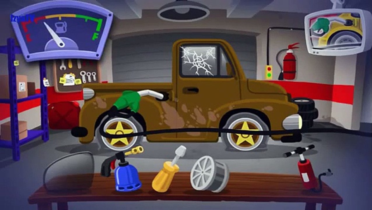 Wash Brown Car : Cartoon about Cars : Cartoon for boys : Machines for kids : Cars for kids