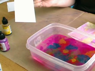 Alcohol Inks Background Using Water!
