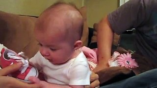 Daddy Scares Baby!!  Very Funny Video! -  Lilah
