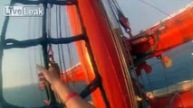 Climbing a very tall Ship Mast.