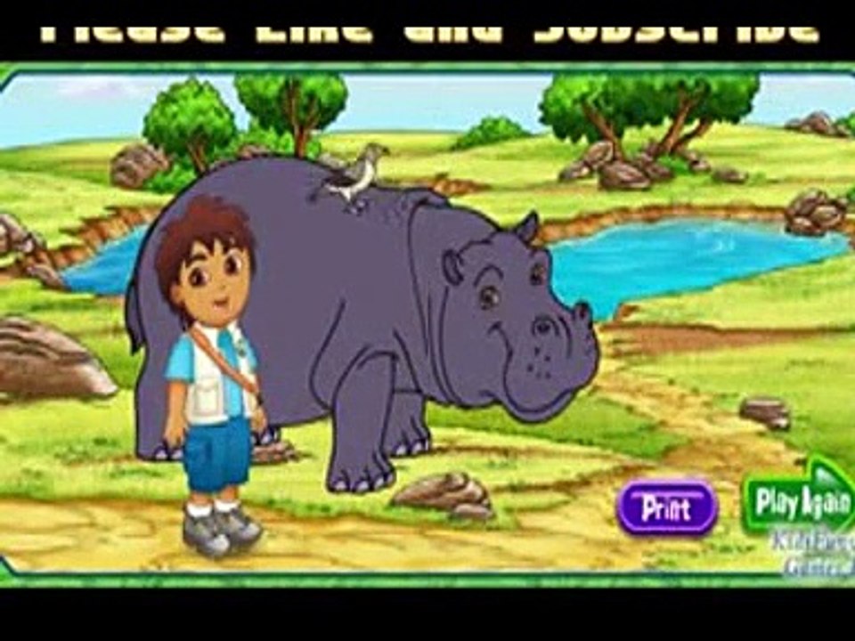 Diego Go Diego Full Episodes Animals Cartoons for Children  Hippo Adventure