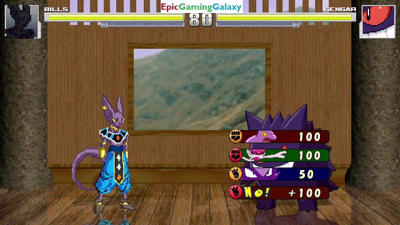Gengar VS Beerus The God of Destruction From The Dragon Ball Super Series In A MUGEN Match / Battle