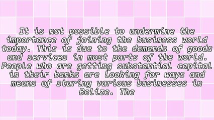 Vitals Things You Need To Know About Businesses In Belize