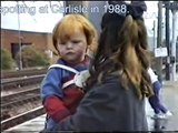 Family trainspotting at Carlisle Station 1988