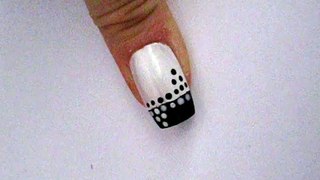 Tutorial nail art: BlaCk & WhiTe nail art design