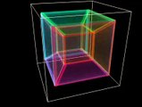 Tesseract - single plane rotation- transparent