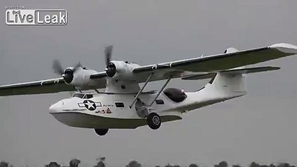 PBY Catalina flying boat display at Duxford.