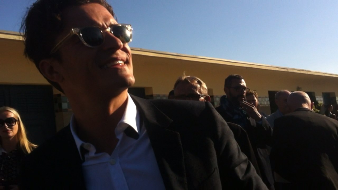 Cabine de plage d'orlando Bloom au festival de Deauville