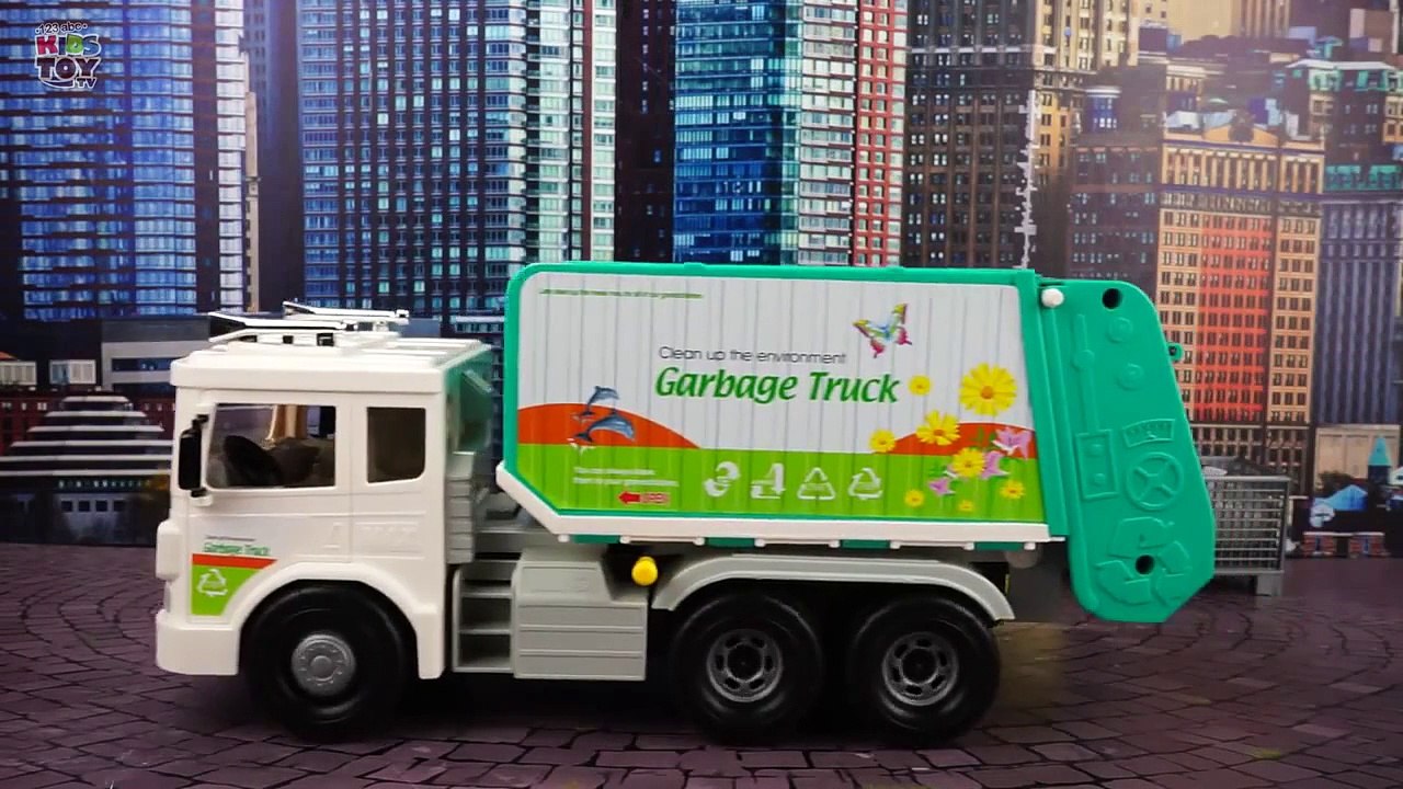 Cartoon about a garbage truck and its working day  Toy car will tell a lot of interesting things