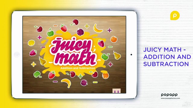 Kids Learning Math App for iPad - Juicy Math Addition and Subtraction