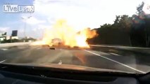 ACCIDENT, TANKER TRUCK EXPLODES ON THE HIGHWAY